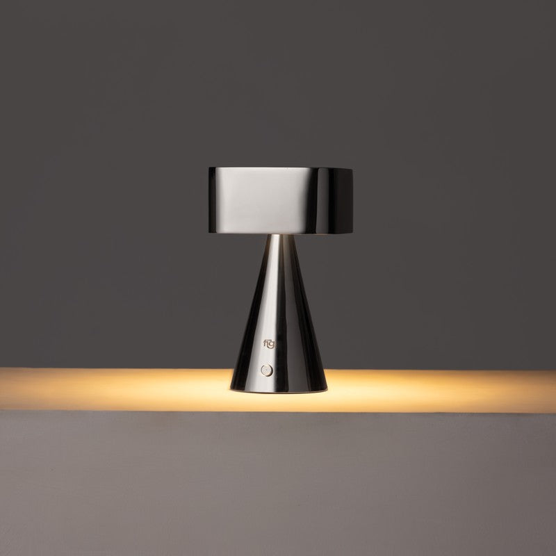 Fig Living Chrome Portable Stainless Steel Table Lamp - Silver media 5