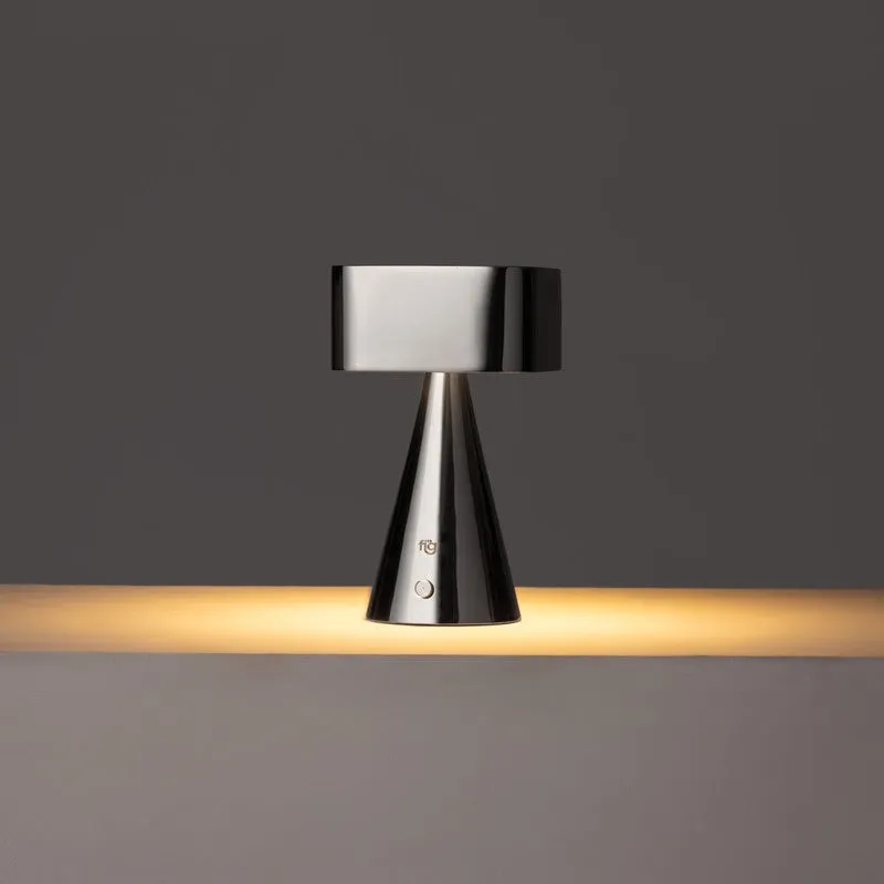 Fig Living Chrome Portable Stainless Steel Table Lamp - Silver media 5