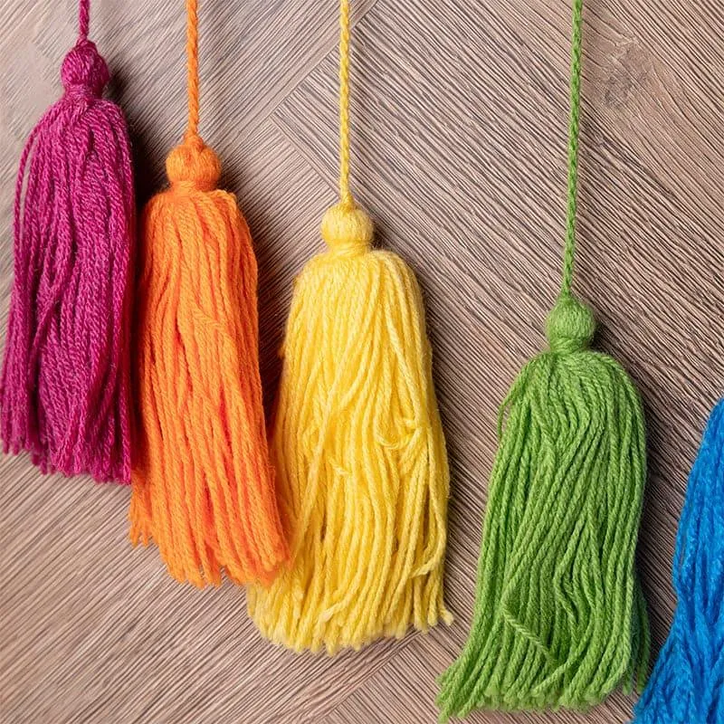 Rainbow Drip Macrame Woolen Wall Accent media 4