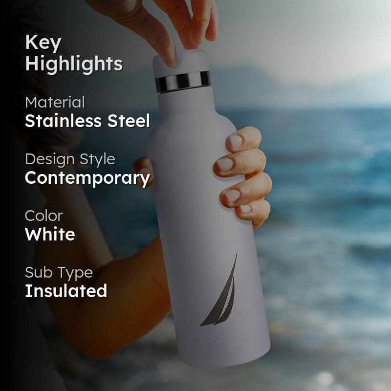 Nautica Cirrus Pure Insulated Stainless Steel Thermos (White) - 500 mL media 2
