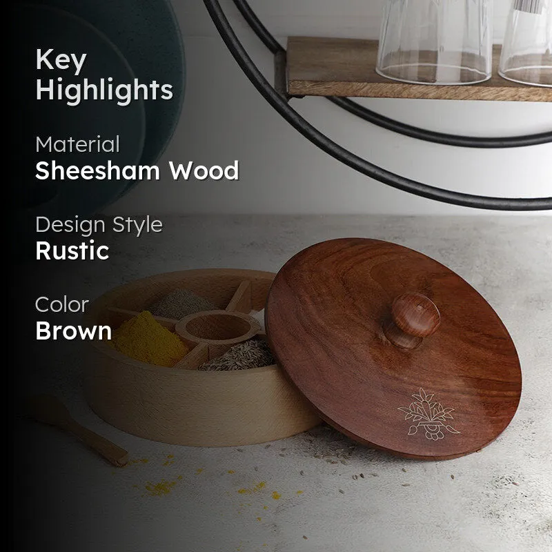 Aneira Wood Masala Box media 2