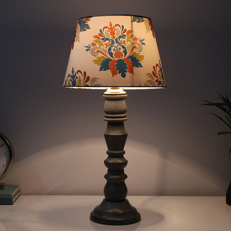 Nordlys Bantu Printed Mango Wood Table Lamp - Multicolor