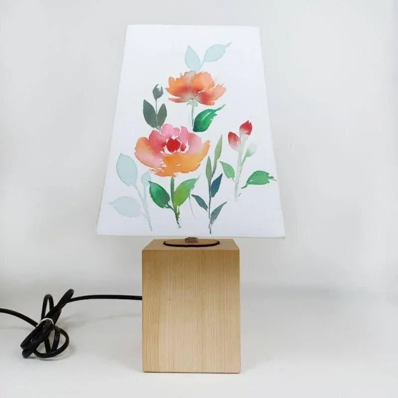 Musica Blossom Empire Handpainted Fabric Table Lamp - Multicolor media 3