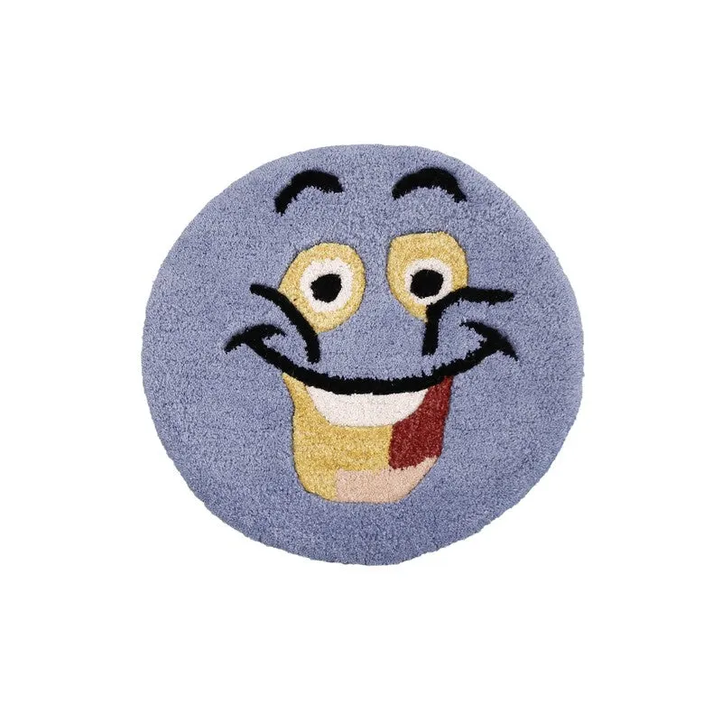 Smile Burst Wool Carpet - Light Blue media 1