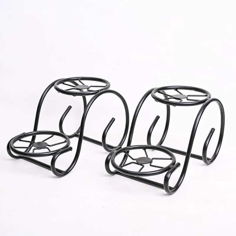 Sylva Sway Two Tier Metal Plant Stand (Black) - Set Of Two media 6