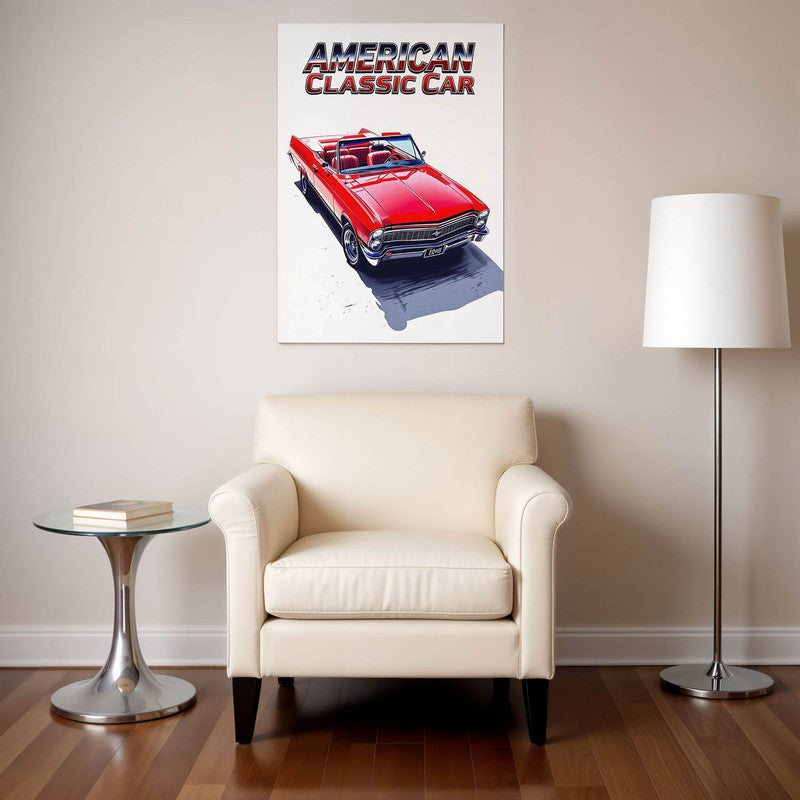 American Classic Car Wall Poster