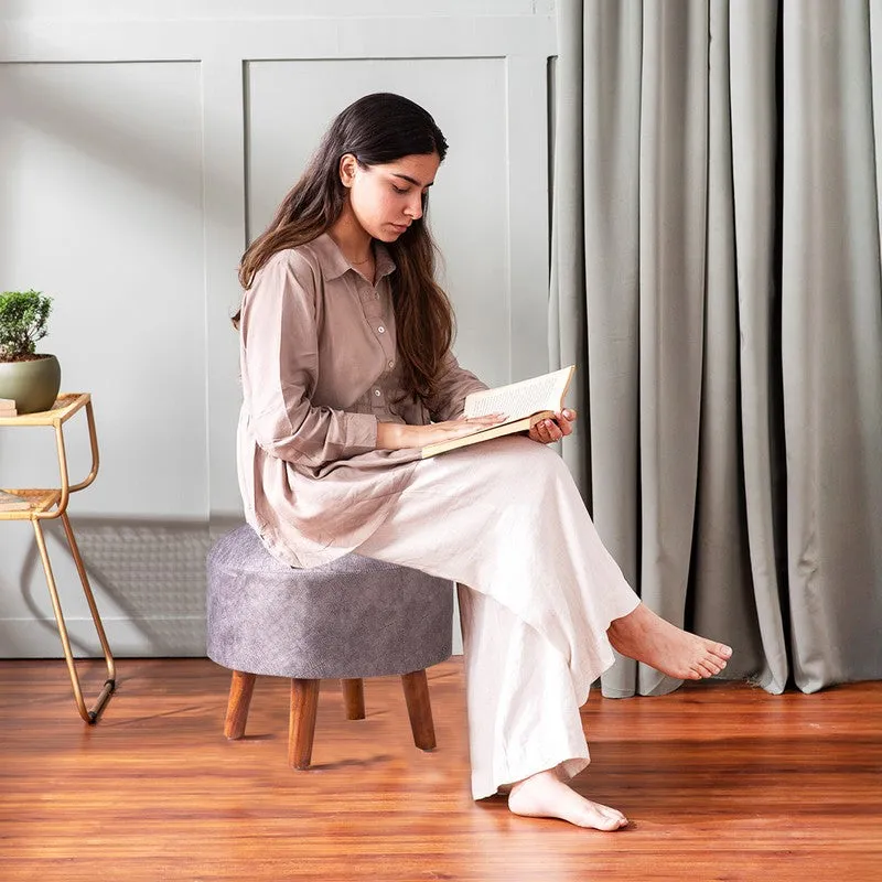 Subtle Style Ottoman - Grey media 3