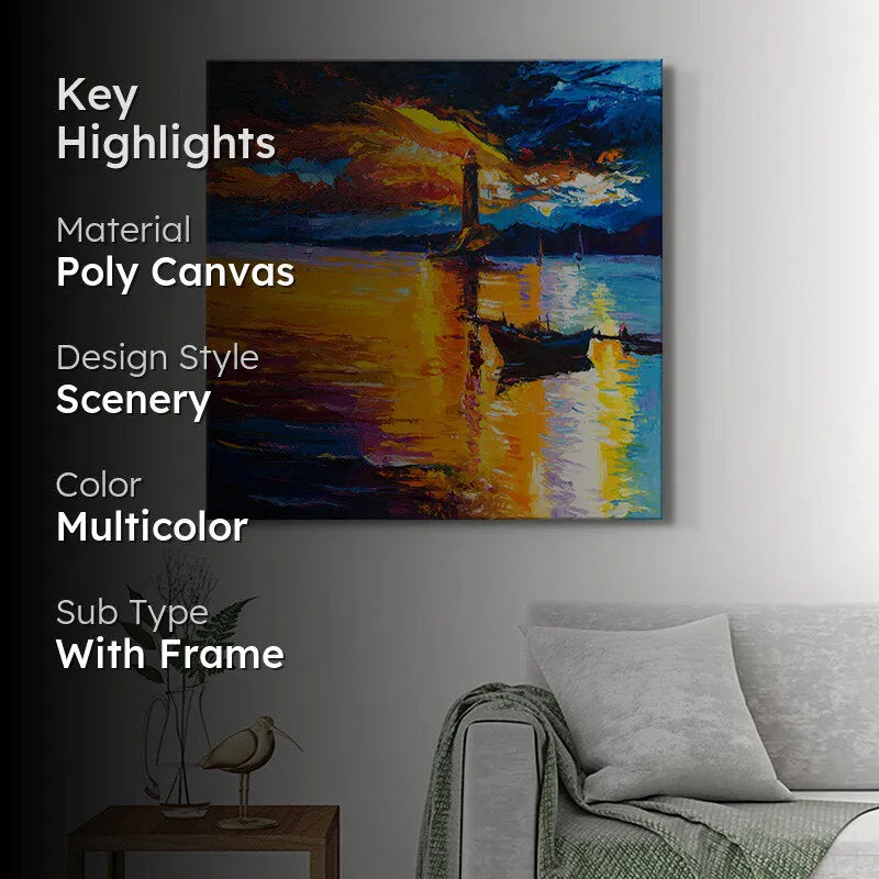 Guiding Light At Dusk Wall Painting media 2