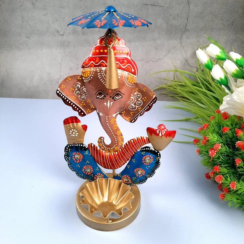 Divine Ganesh Aura IronTealight Candle Holder media 4