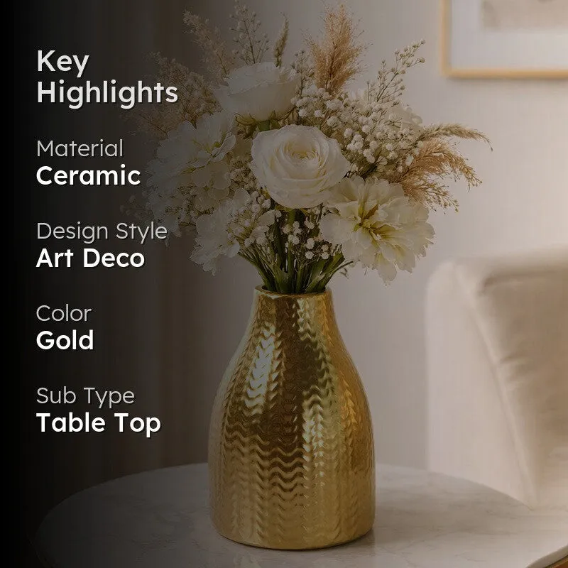 Sculptora Ceramic Vase - Gold media 2