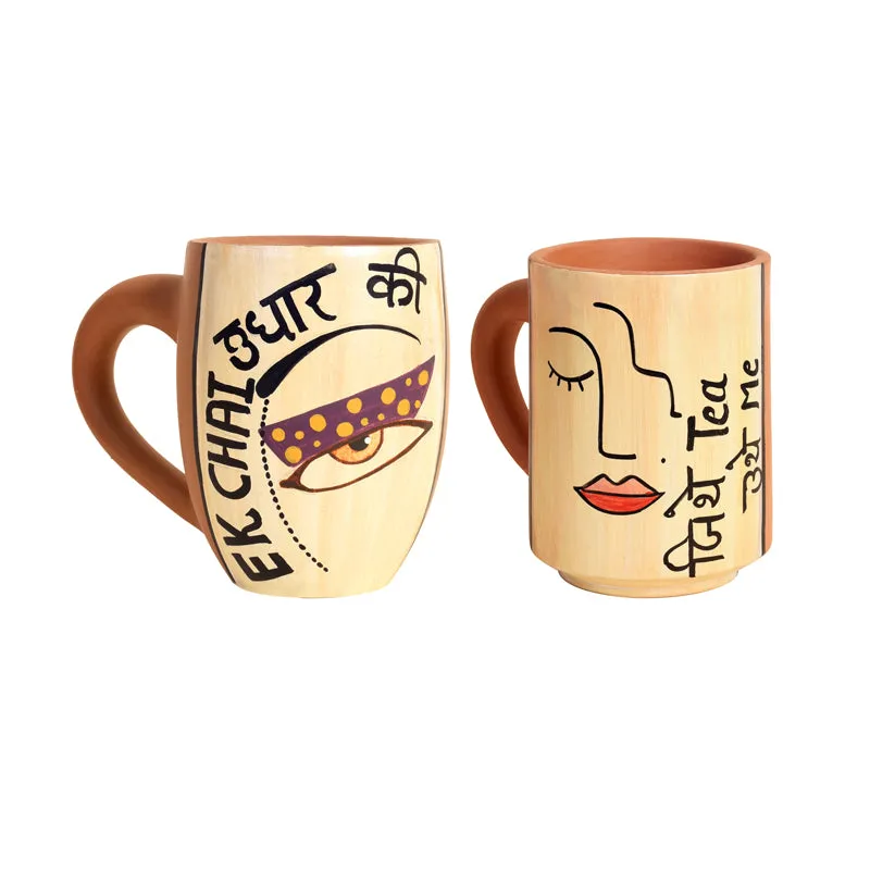Ek Terracotta Tea Cup (150 mL Each) - Set of Two media 4