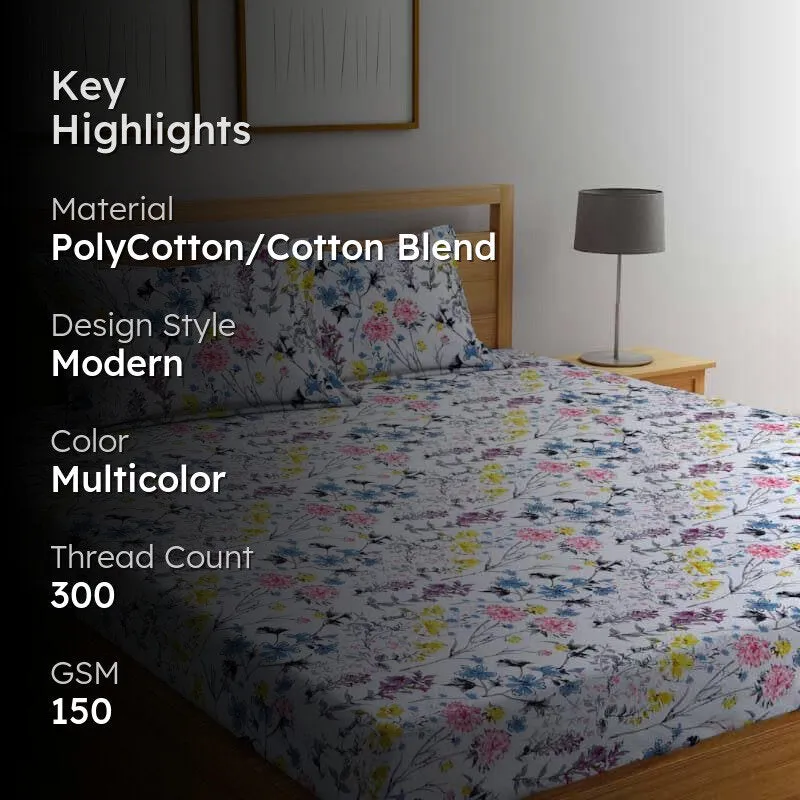 Emily Printed Bedsheet - 150 GSM media 2