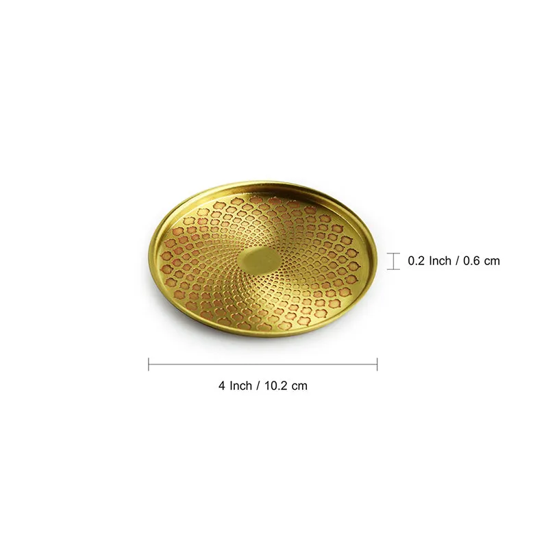 Etched Mandala Brass Coaster - Set Of Two media 6