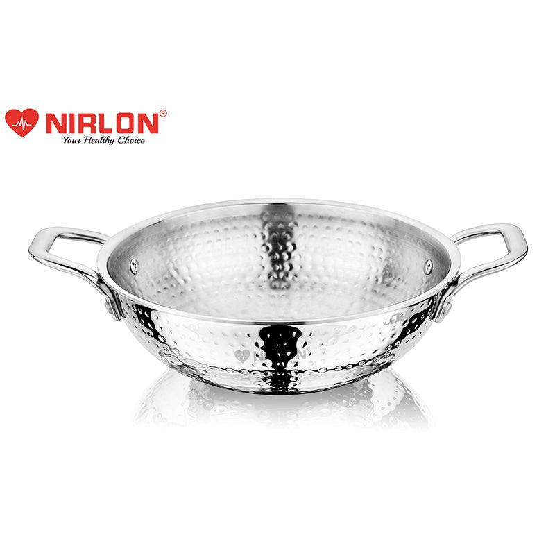 Nirlon Kadhai With Lid - 4200 mL/11 Inches media 4