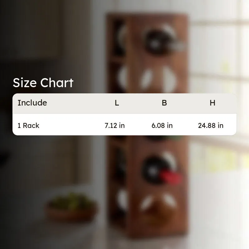 Zverox Sheesham Wooden Wine Rack - Brown media 9