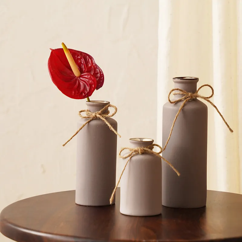 Alnira Bottle Vase (Grey) - Set Of Three media 1