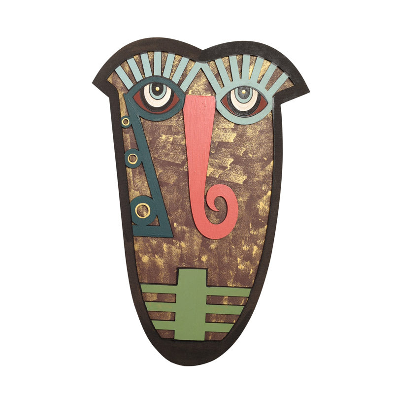 Indraneel Mask Wooden Wall Accent media 3