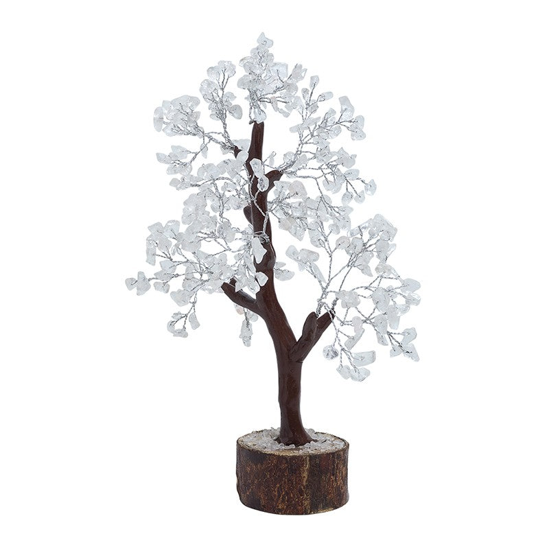 Prospera Handcrafted Agate Stone Tree Showpiece-White media 4