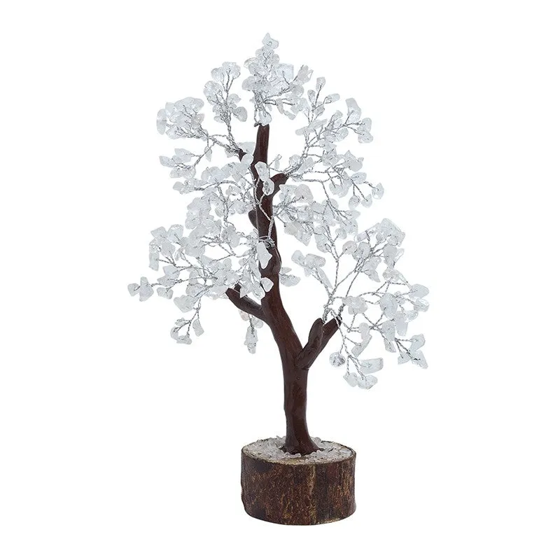 Prospera Handcrafted Agate Stone Tree Showpiece-White media 4