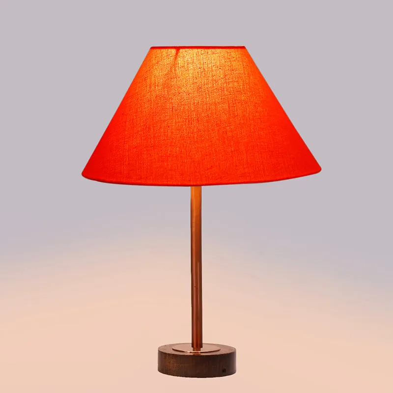 Cotin II Rodin Wooden Table Lamp - Orange,Copper,Brown media 5