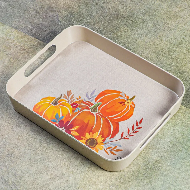 Pumpkin Spice Latte Melamine Rectangle Serving Tray media 4
