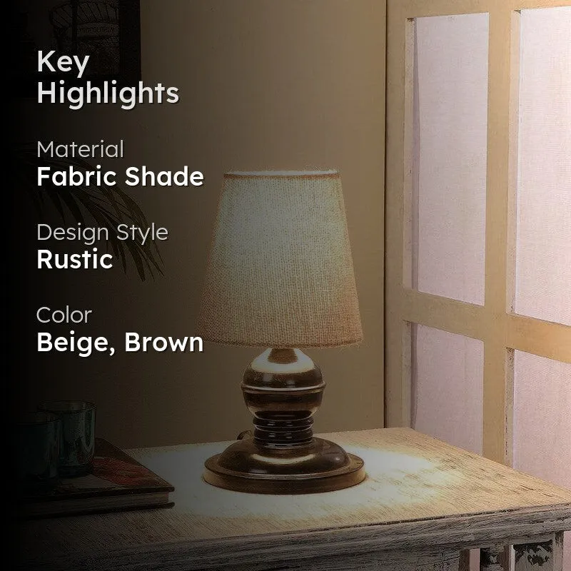 Bria Sina Fabric Table Lamp - Beige,Brown media 2