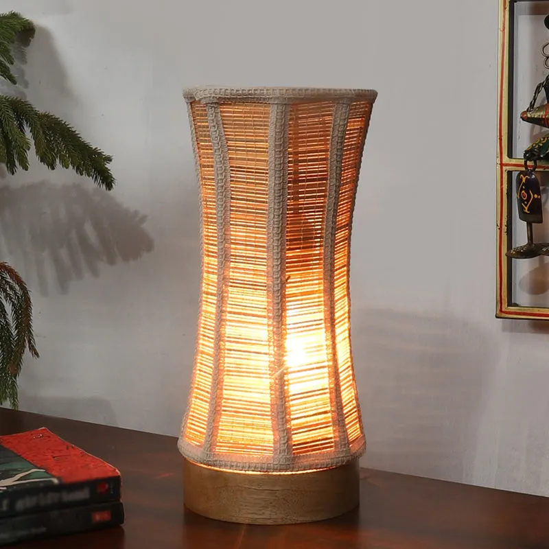 Wavira Bamboo Curve Table Lamp - Beige media 2