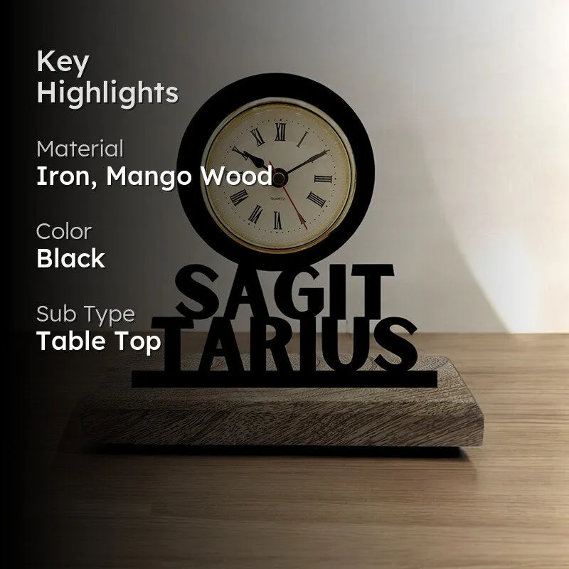 Sagittarius Zodiac Analog Table Clock media 2