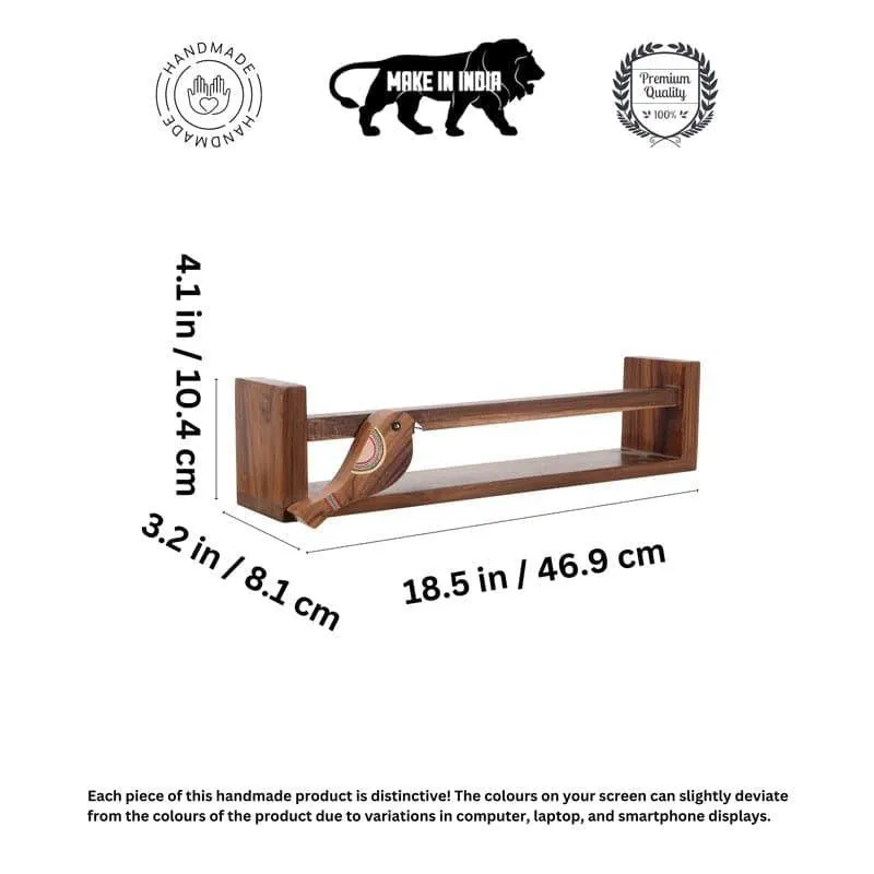 Teak Wall Shelf - Set Of Three media 5