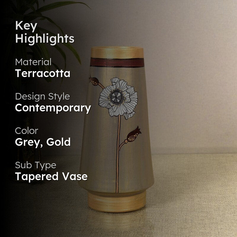 Golden Glam Terracotta Vase media 2