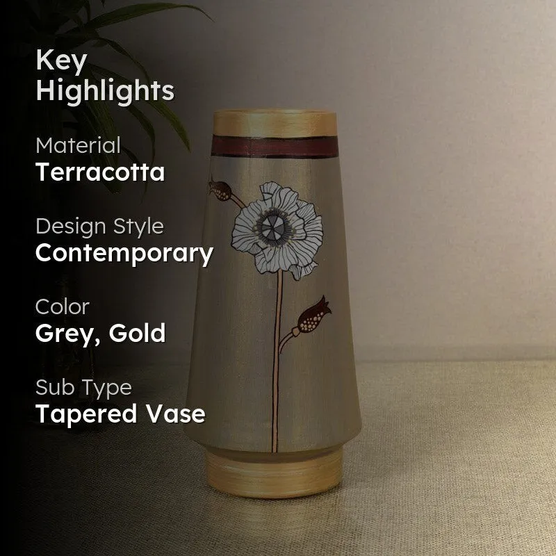 Golden Glam Terracotta Vase media 2