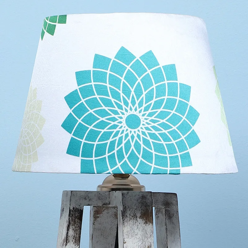 Akari Prism Printed Mango Wood Table Lamp - Multicolor media 3