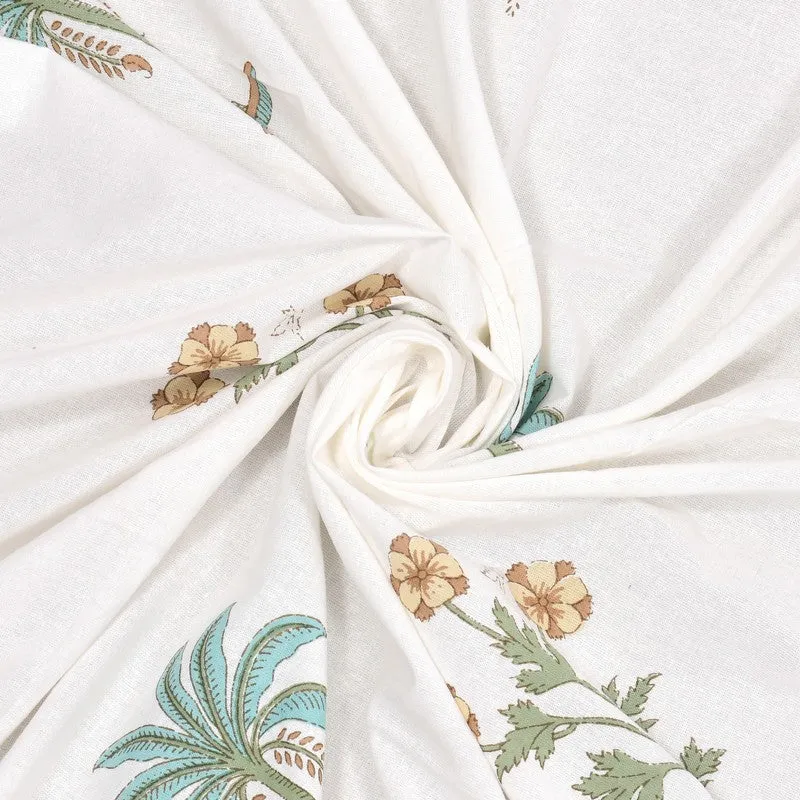 PalmBreeze Cotton Table Cover - Blue,Beige media 7