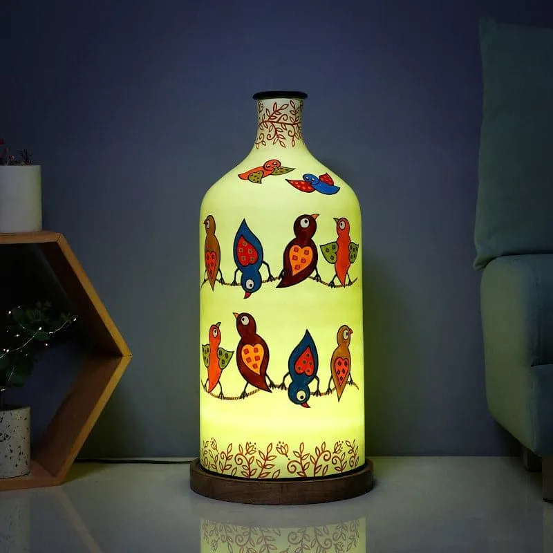Chirp Dance Hand Painted Floor Lamp media 1