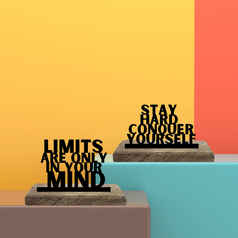 Conquer Limits Showpiece - Set Of Two