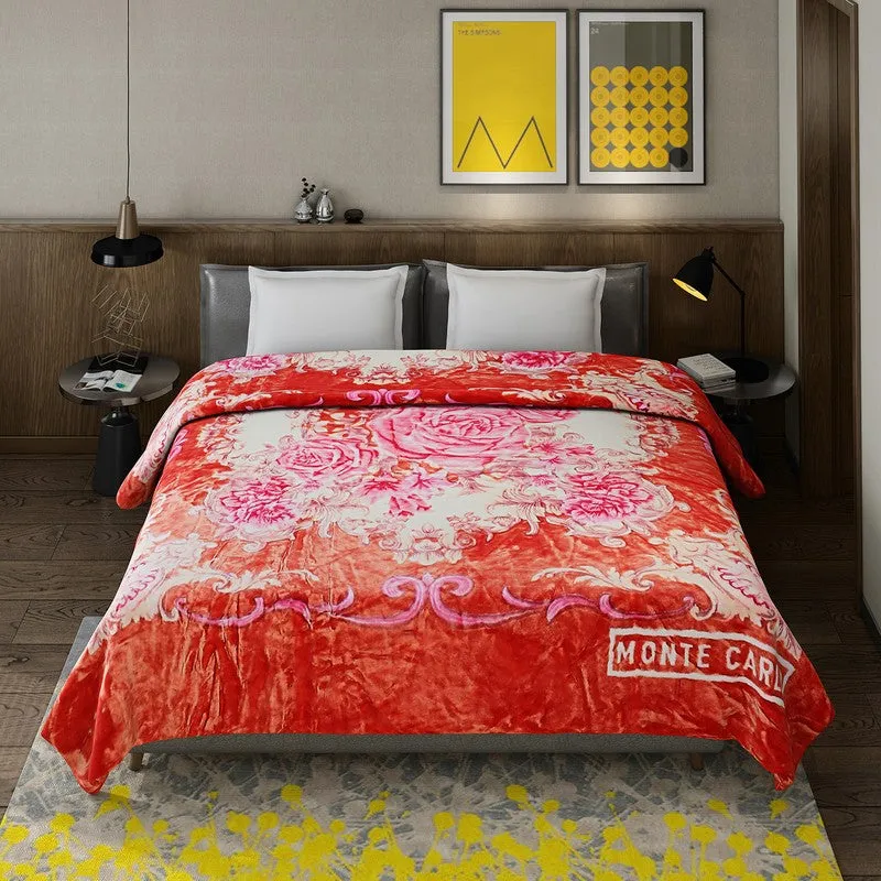 Monte Carlo Crimson Cascade Blanket (Orange)- 950 GSM media 4