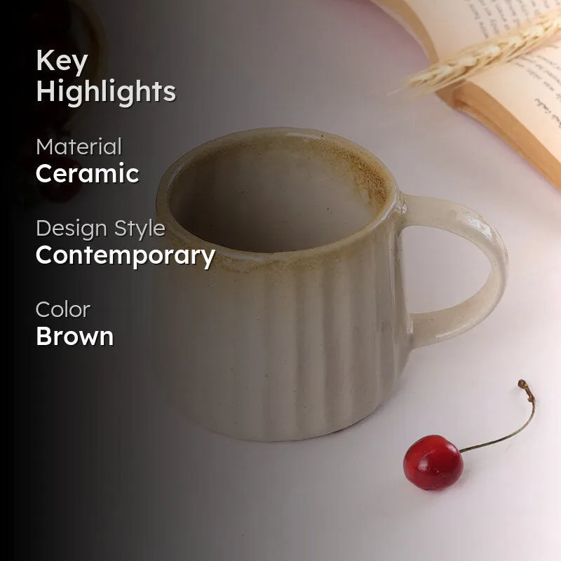 Mirella Ceramic Coffee Mug (250 mL) - Beige media 2