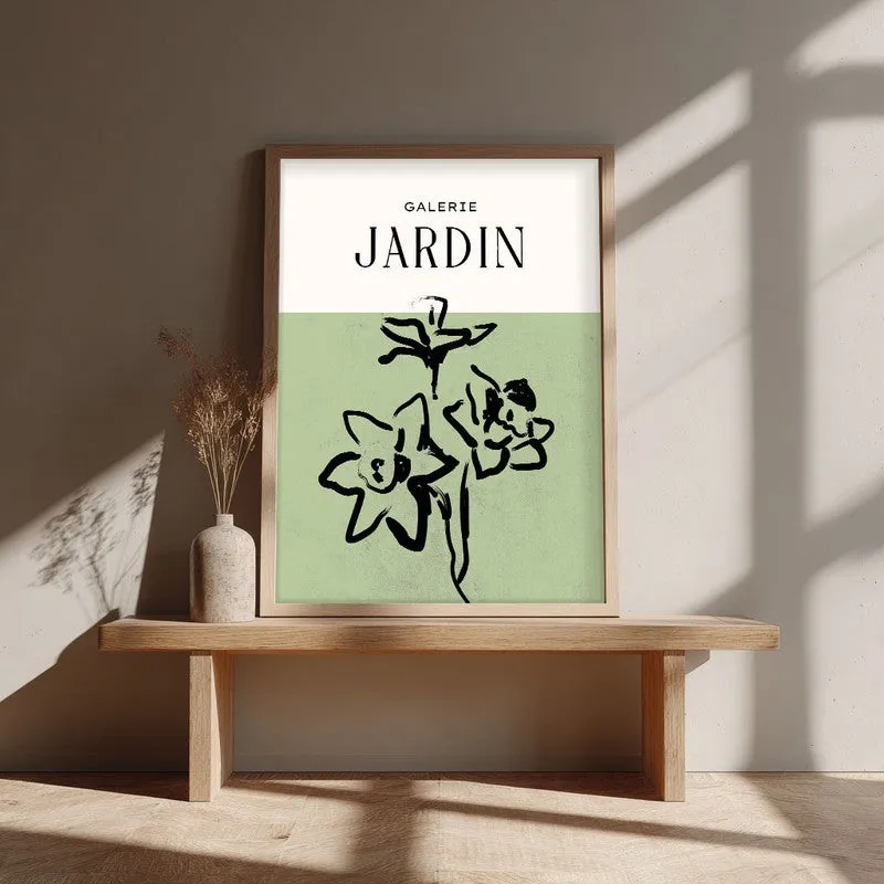 Botanical Whisper Canvas Wall Painting With Brown Frame media 4