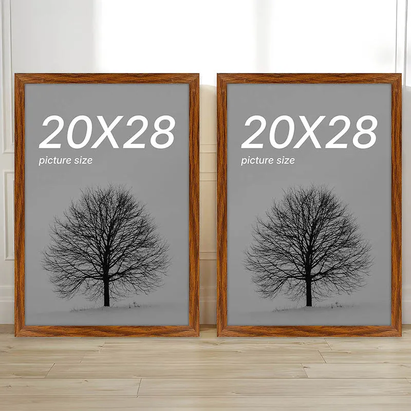 Driftwood Sky Rectangle Photo Frame (Brown) - Set Of Two media 1
