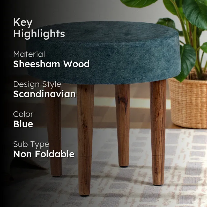 Ovrox Sheesham Wooden Bench - Blue media 2