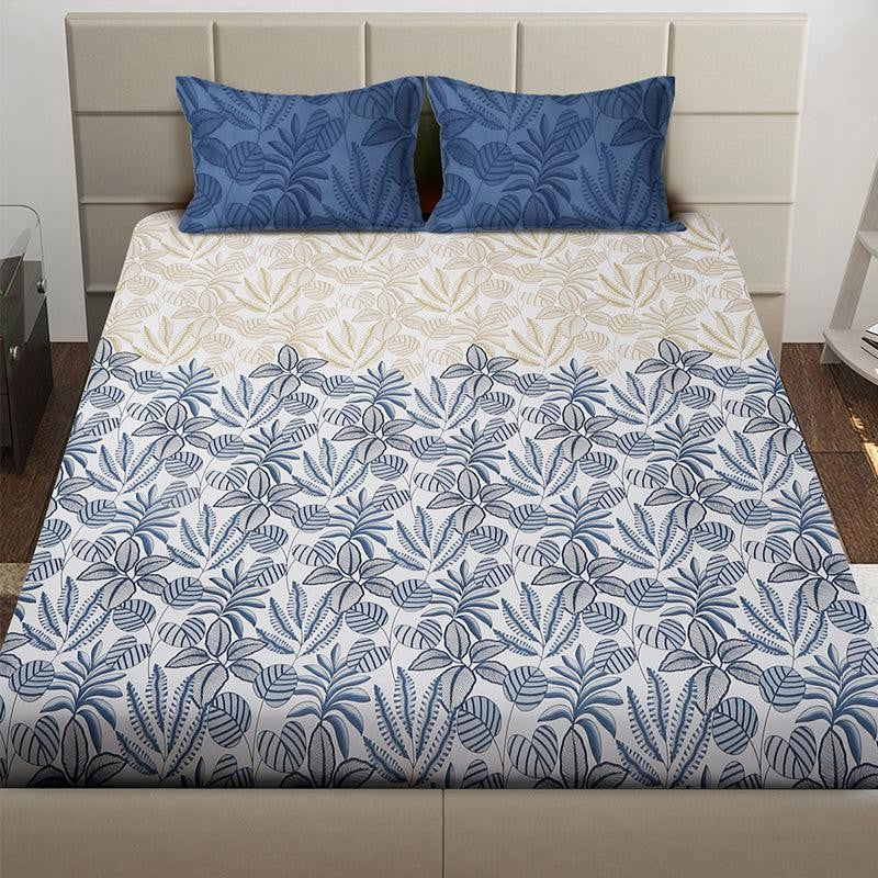 Cami Floral Bedsheet (Blue) - 150 GSM media 4