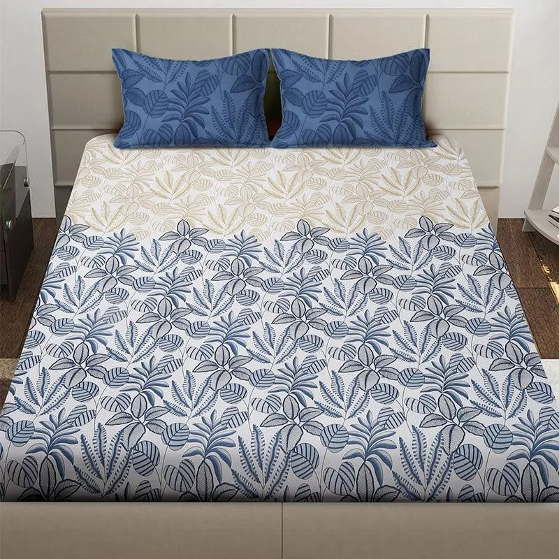 Cami Floral Bedsheet (Blue) - 150 GSM media 4