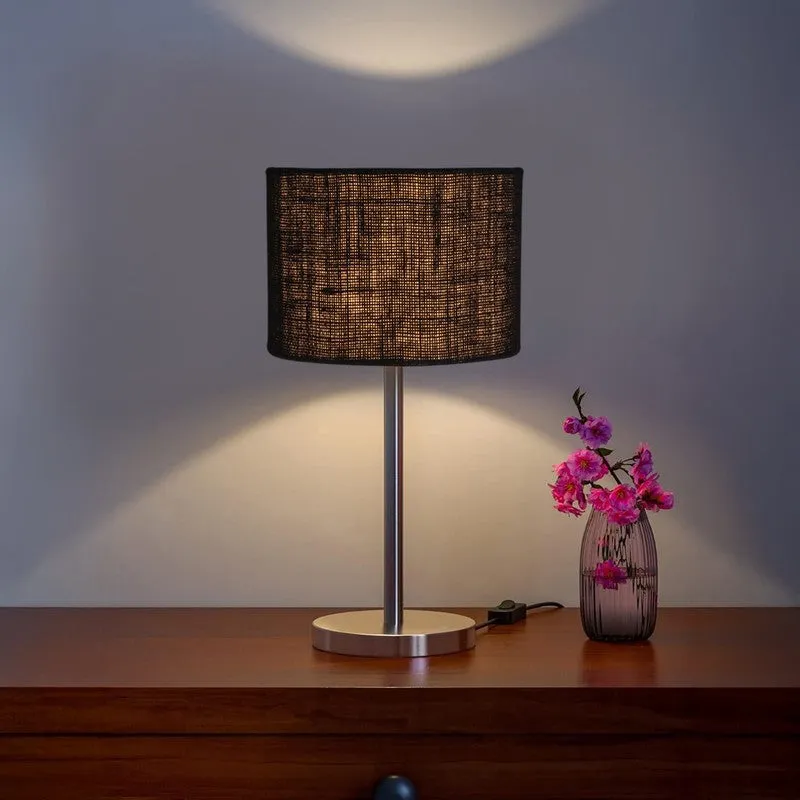 Noctra Calm Glow Metal Table Lamp - Black media 1