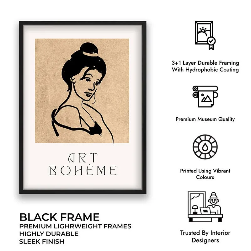 Classic Muse Canvas Wall Painting With Black Frame media 9