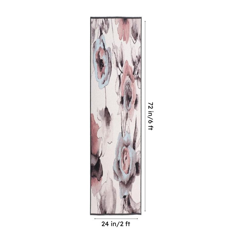 Rosy Nylon Runner Rug media 8