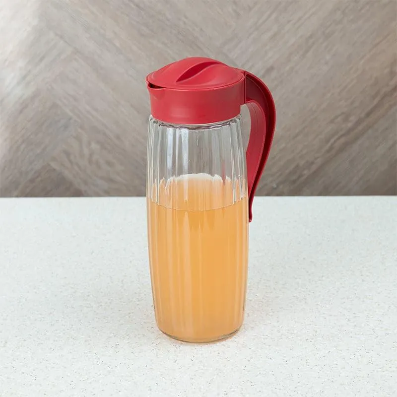 Domana Duna Transparent Jug With Lid (Red) - 1600 media 3