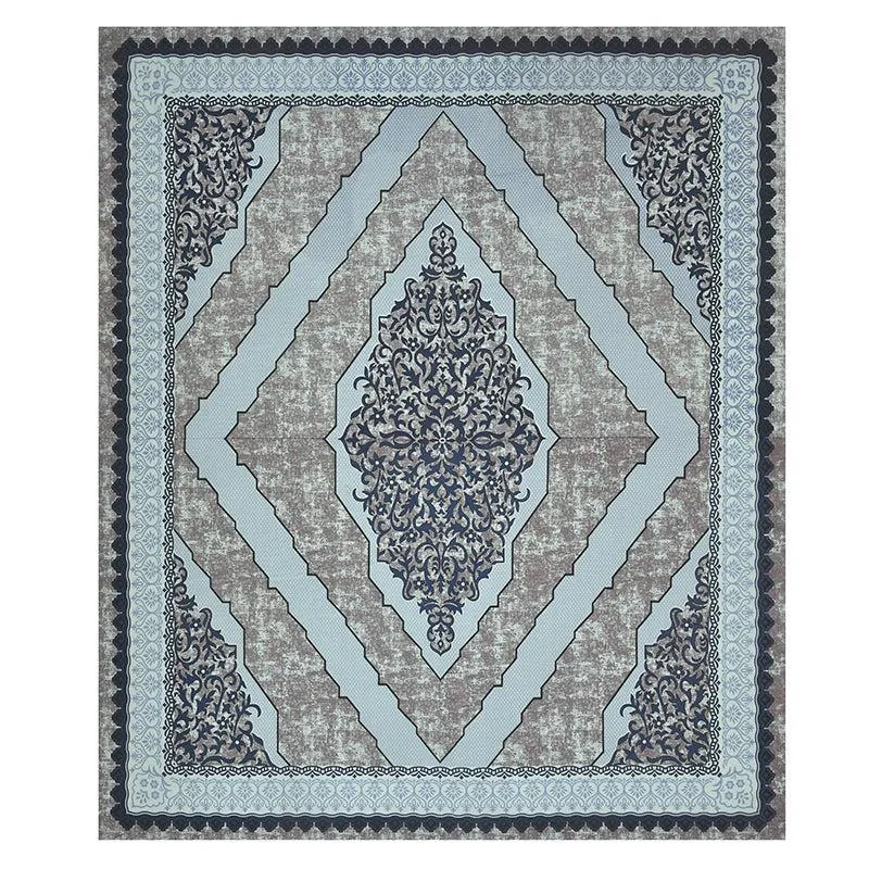 Mishti Dreams Geometric Cotton Bedsheet(Blue) - 150 TC media 6