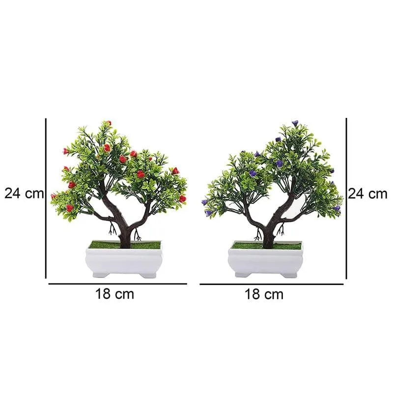 Hira Faux Plant In Nesha Pot (24 cms) - Set Of Two media 4
