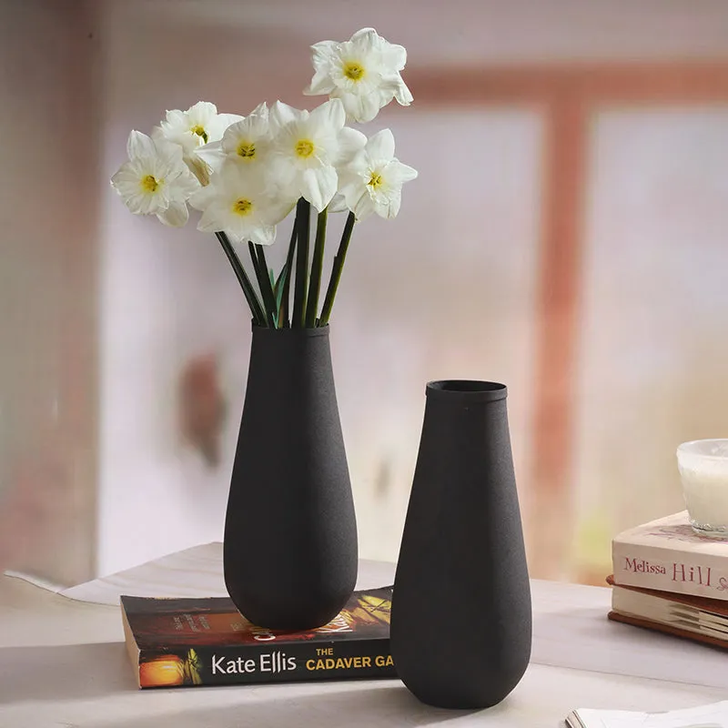 Areitha Metal Vase (Black) - Set Of Two media 3