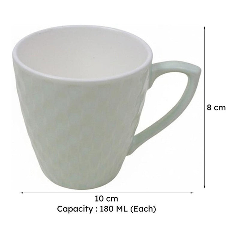 Arviya Porcelain Tea Cup (180 mL Each)/Blue)- Set of Six media 8